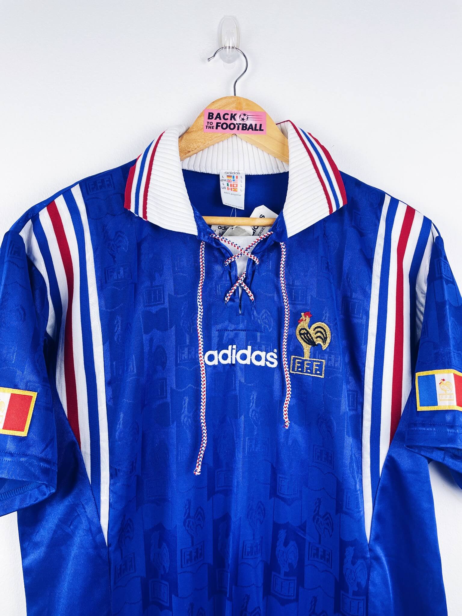 maillot vintage domicile équipe de France 1996 BNWT
