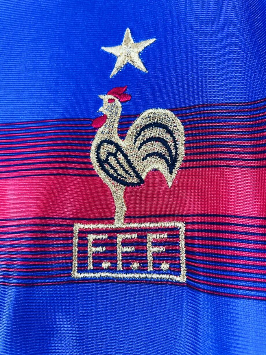 maillot vintage domicile équipe de France 2004 manches longues préparé pour le numéro 14 (match issue)