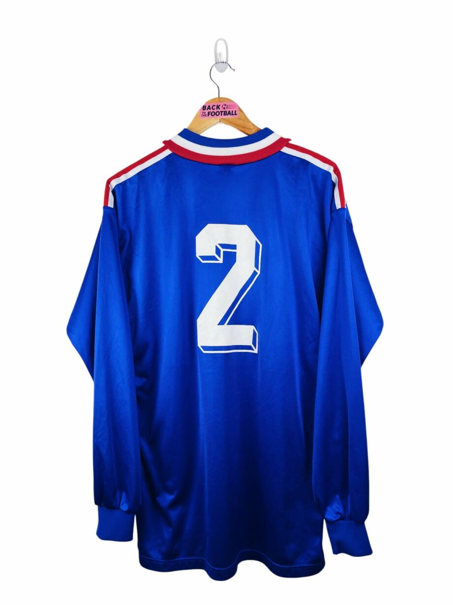 maillot vintage domicile équipe de France espoirs 1996 porté (match worn) ou préparé (match issue) par le numéro 2