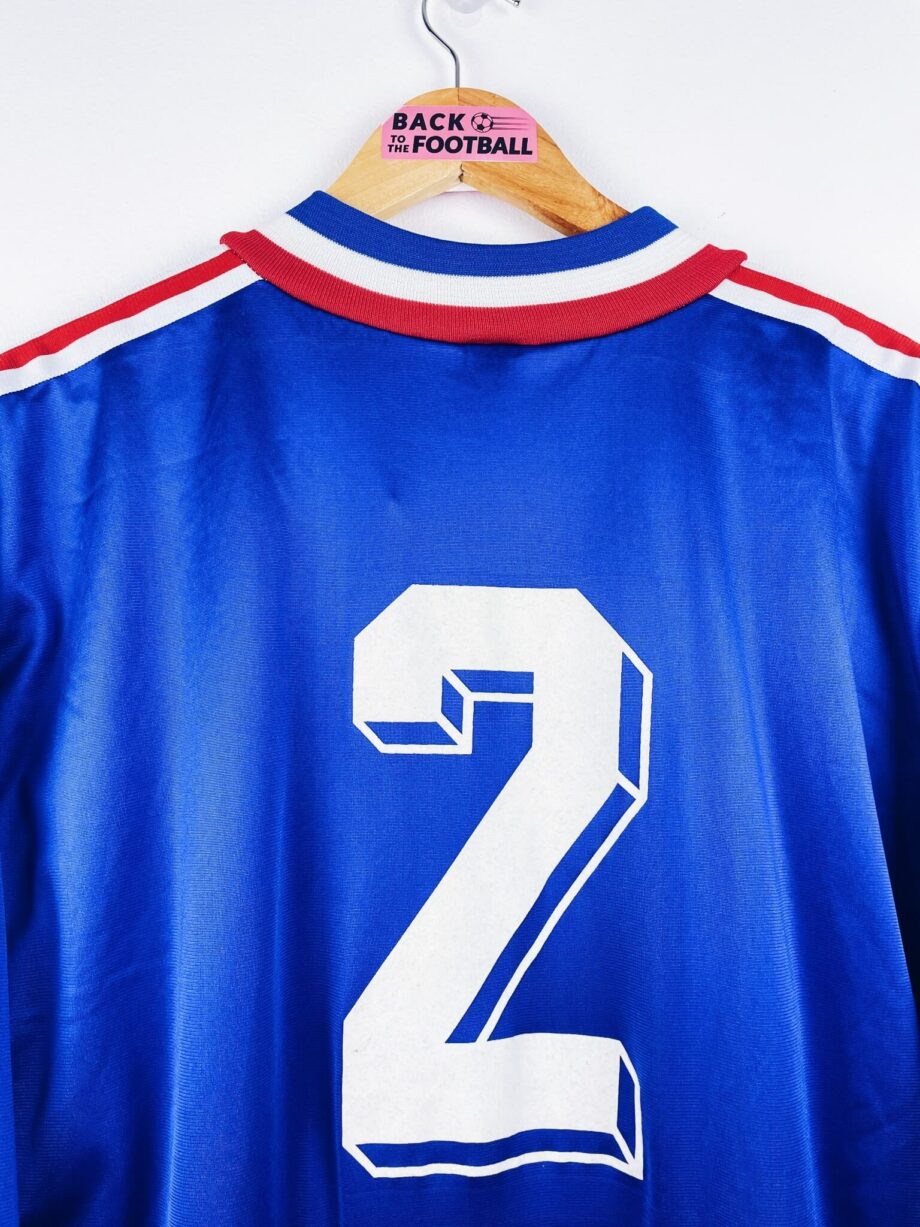 maillot vintage domicile équipe de France espoirs 1996 porté (match worn) ou préparé (match issue) par le numéro 2