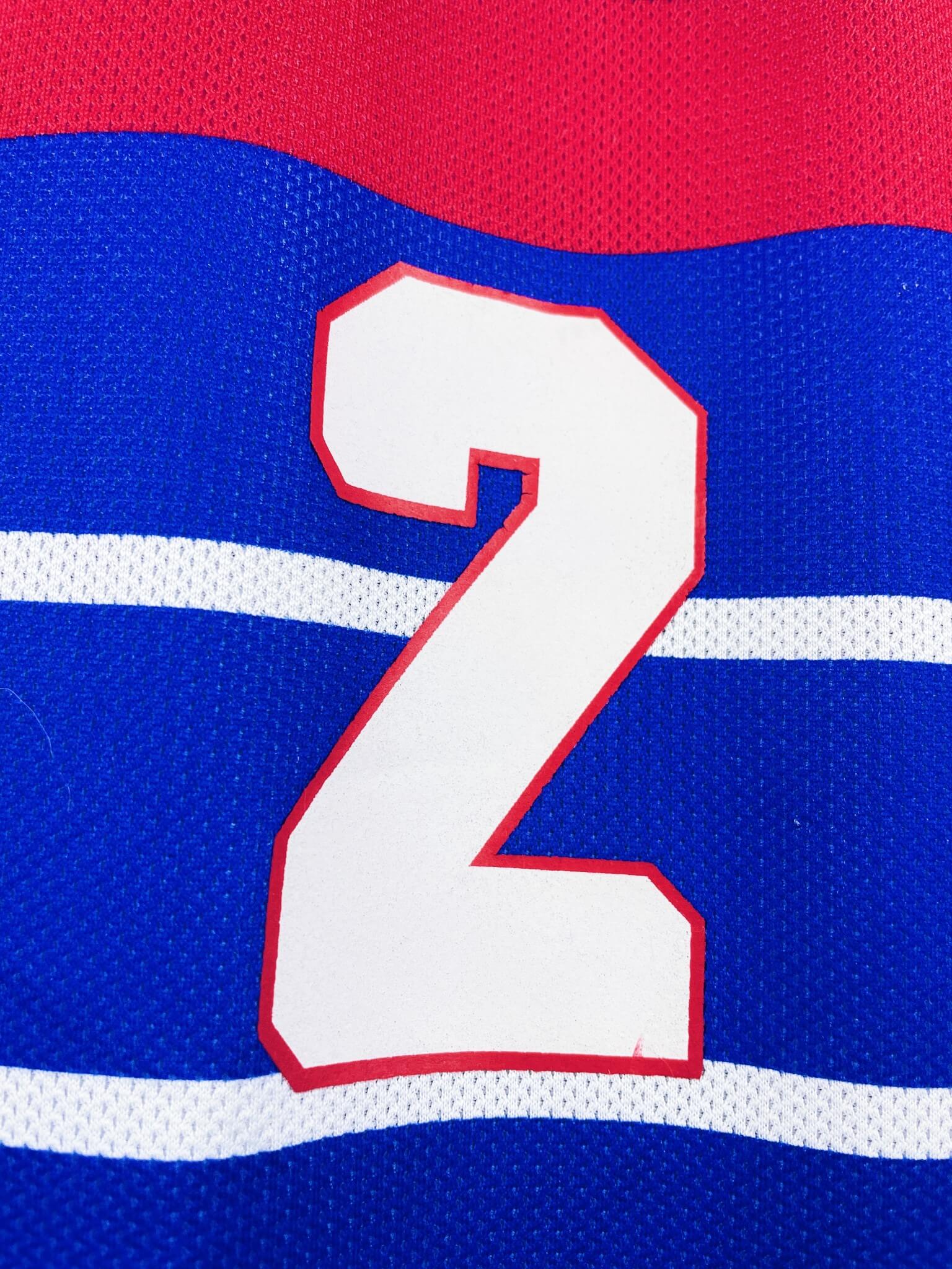 maillot vintage domicile équipe de France 1998 manches longues porté (match worn) ou préparé (match issue) pour le #2