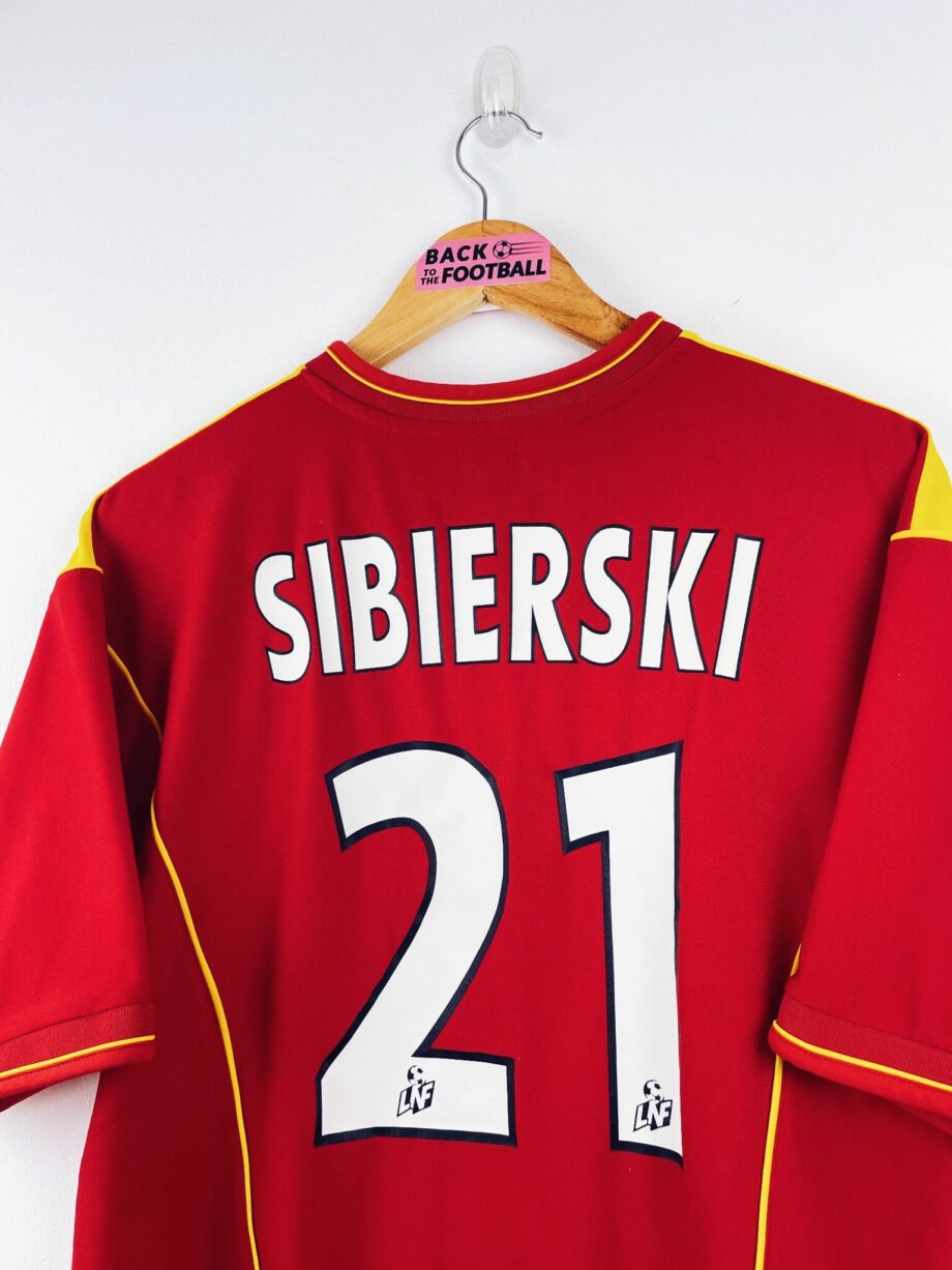 maillot vintage domicile RC Lens 2000/2001 floqué Sibierski #21