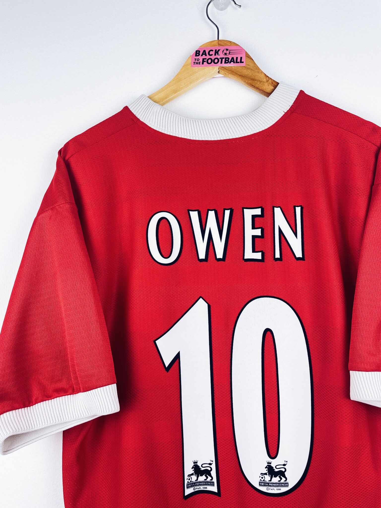 maillot vintage domicile Liverpool 1998/2000 floqué Owen #10