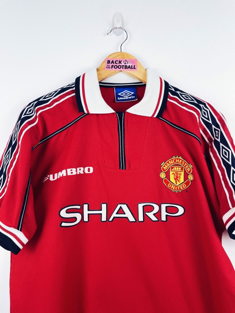 maillot vintage domicile Manchester United 1998/2000 floqué Beckham #7