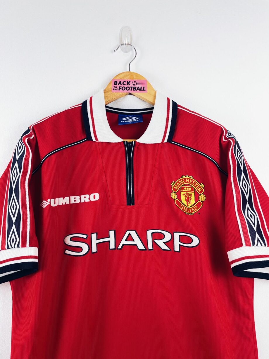 maillot vintage domicile Manchester United 1998/2000 floqué Beckham #7