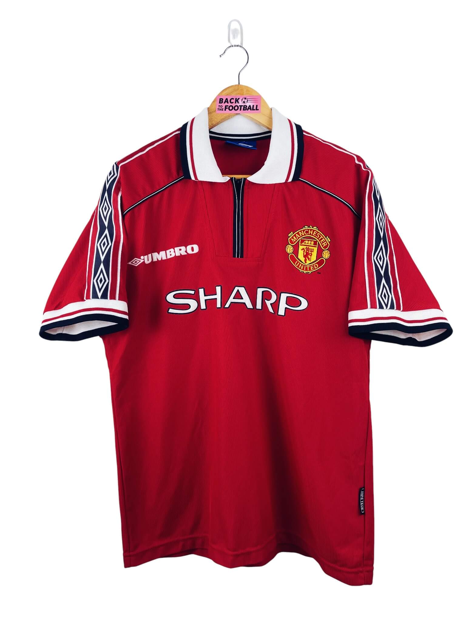 maillot vintage domicile Manchester United 1998/2000 floqué Beckham #7