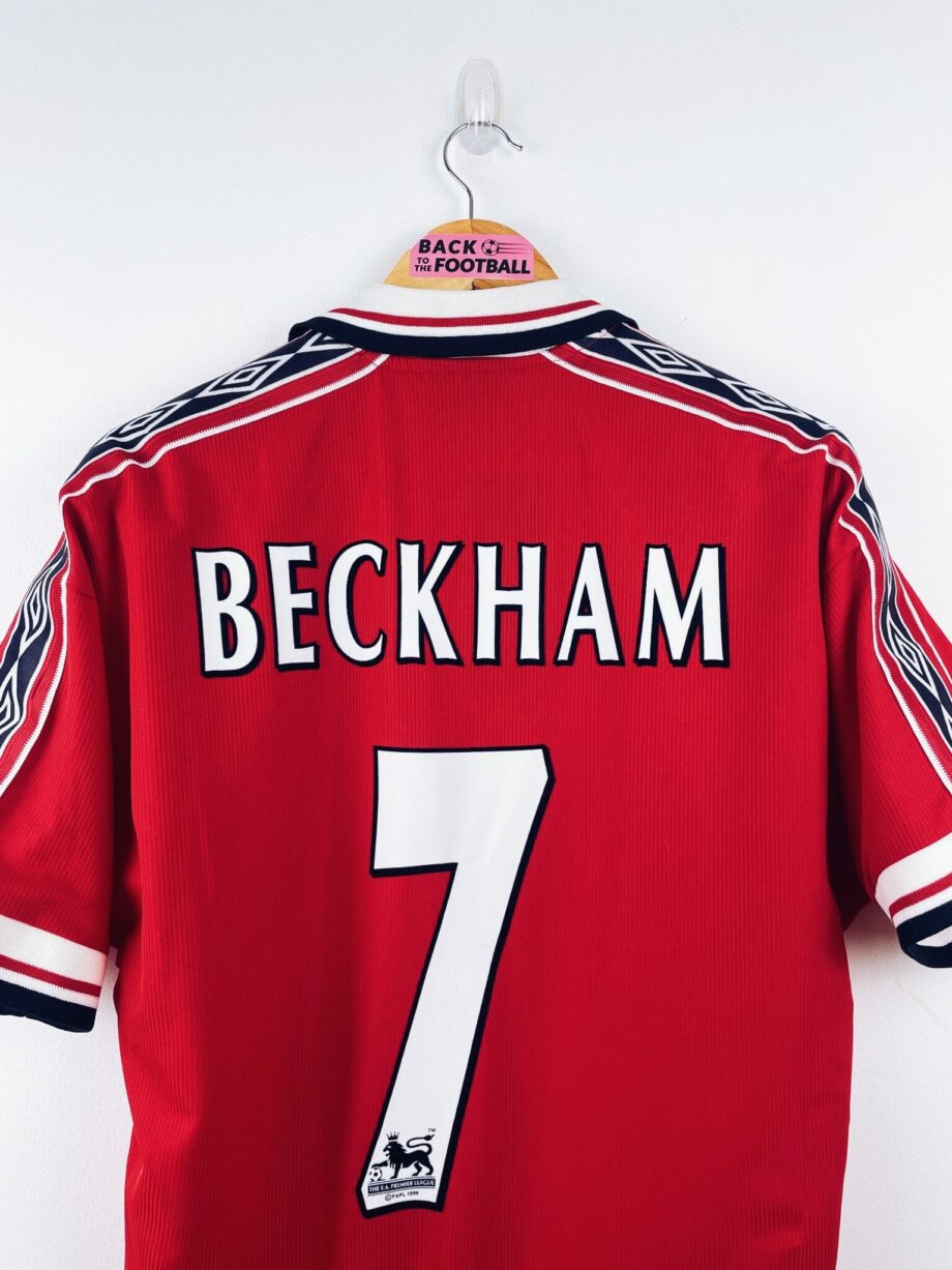 maillot vintage domicile Manchester United 1998/2000 floqué Beckham #7
