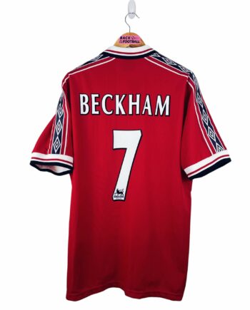 maillot vintage domicile Manchester United 1998/2000 floqué Beckham #7