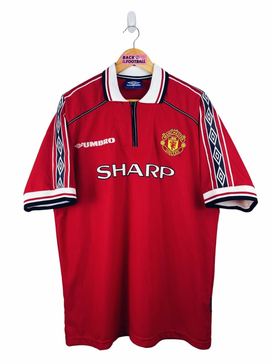 maillot vintage domicile Manchester United 1998/2000 floqué Beckham #7