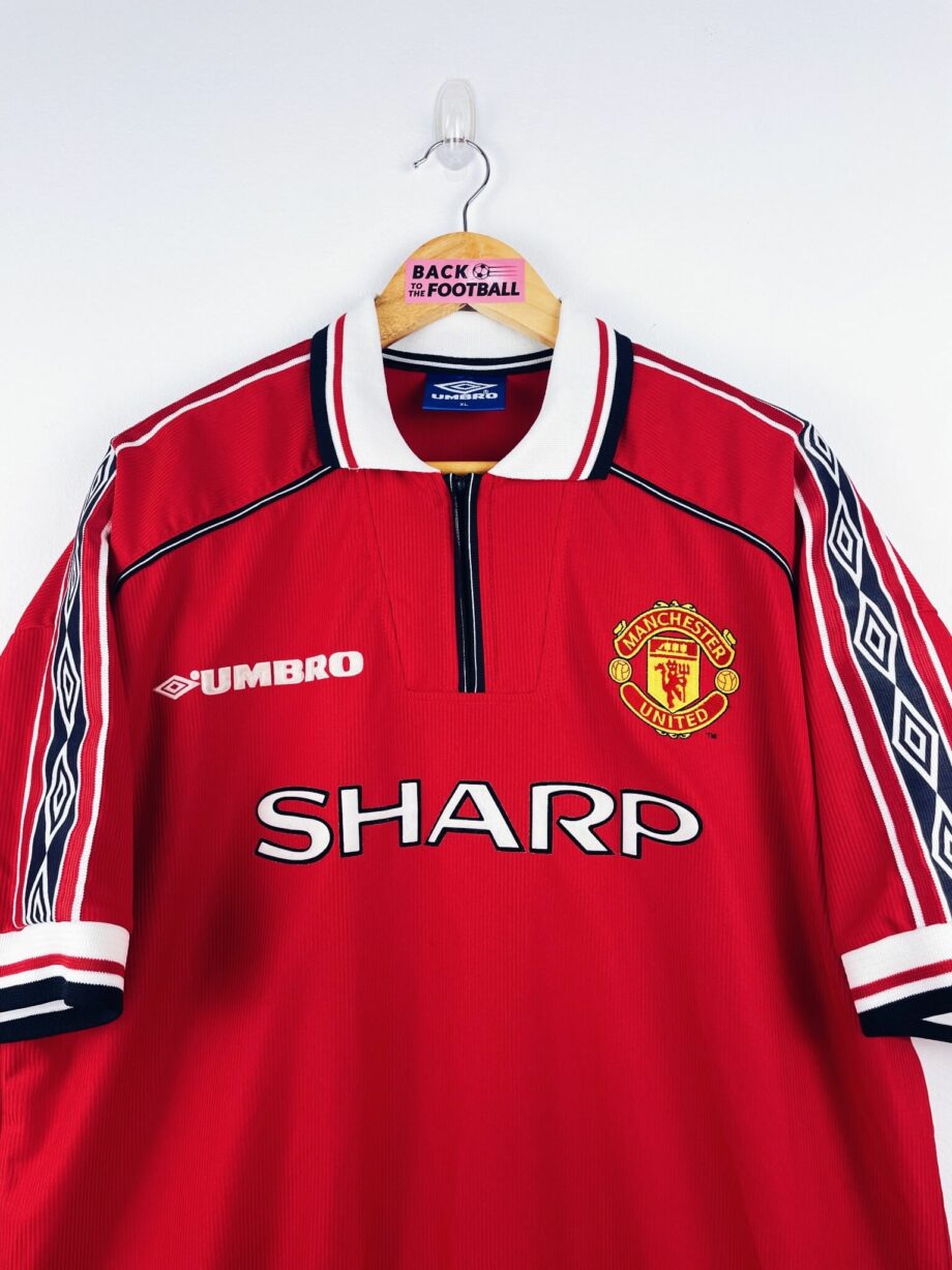 maillot vintage domicile Manchester United 1998/2000 floqué Beckham #7