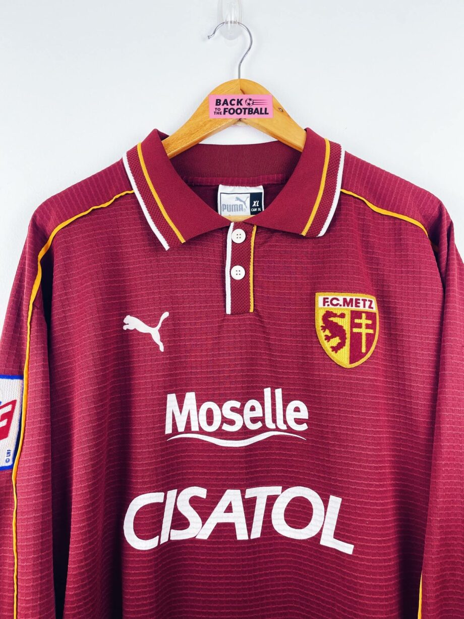 maillot vintage domicile. FC Metz 1999/2000 préparé (match issue) ou porté (match worn) par Toyes #14