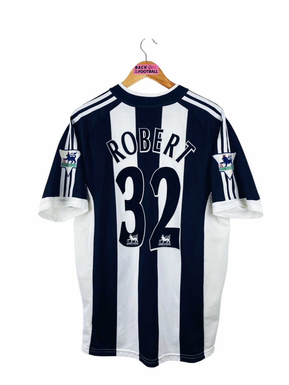 maillot vintage domicile Newcastle 2001/2002 porté (match worn) ou préparé (match issue) pour Robert #32