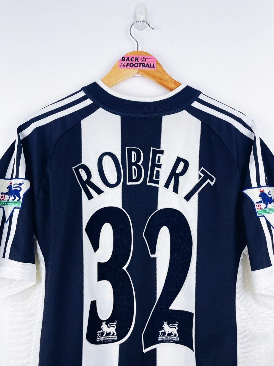 maillot vintage domicile Newcastle 2001/2002 porté (match worn) ou préparé (match issue) pour Robert #32