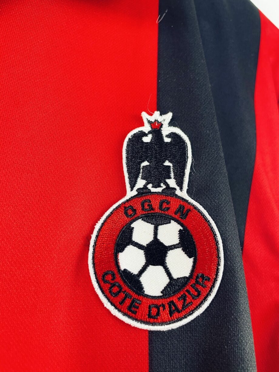 maillot vintage domicile OGC Nice 2007/2008 porté (match worn) ou préparé (match issue) pour Ederson #10