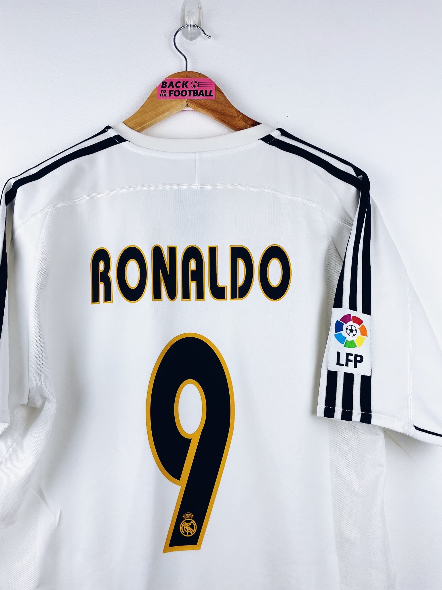 maillot vintage domicile Real Madrid 2003/2004 floqué Ronaldo #9