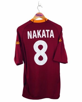 maillot vintage domicile AS Roma 2000/2001 floqué Nakata #8