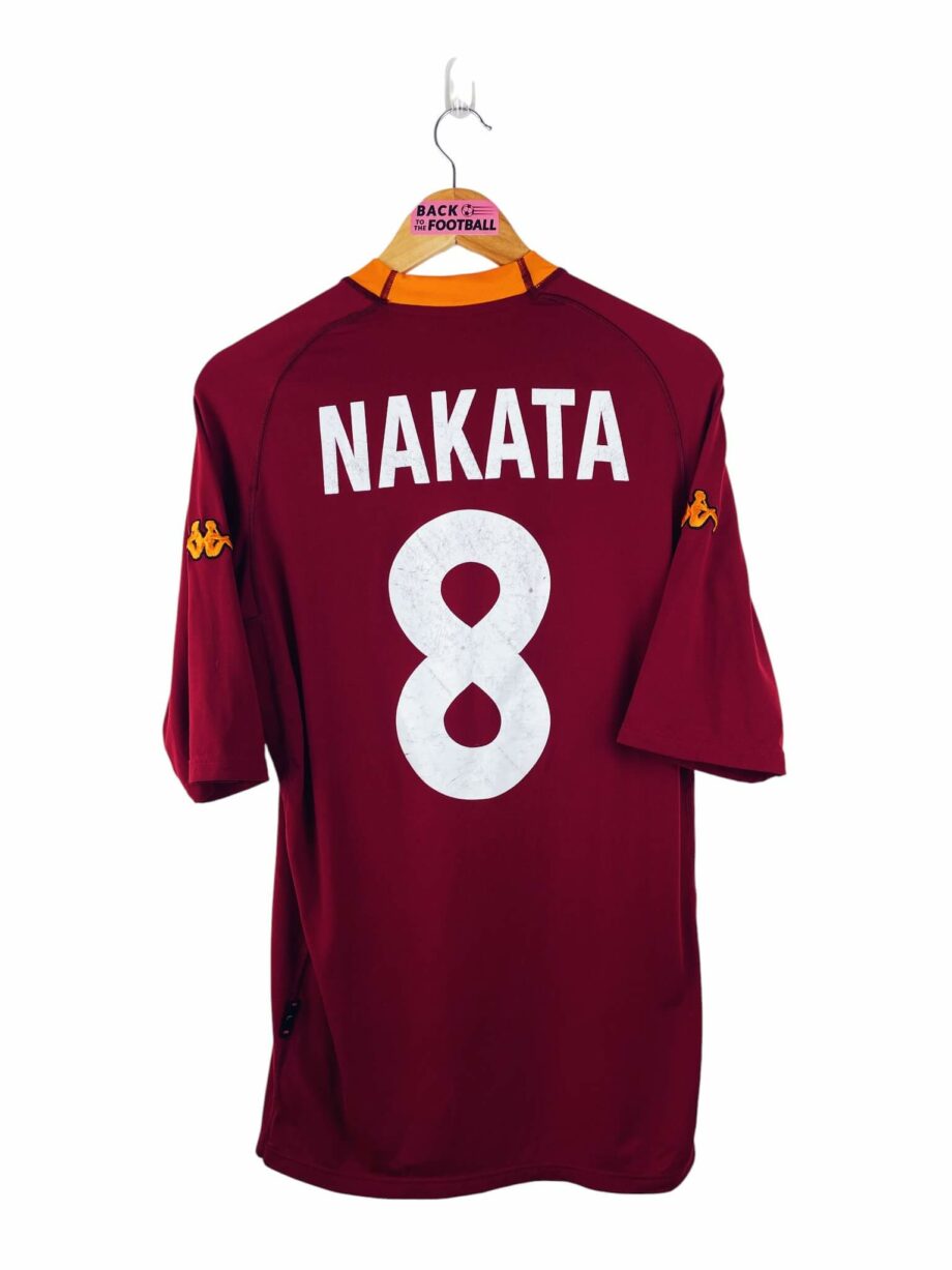 maillot vintage domicile AS Roma 2000/2001 floqué Nakata #8
