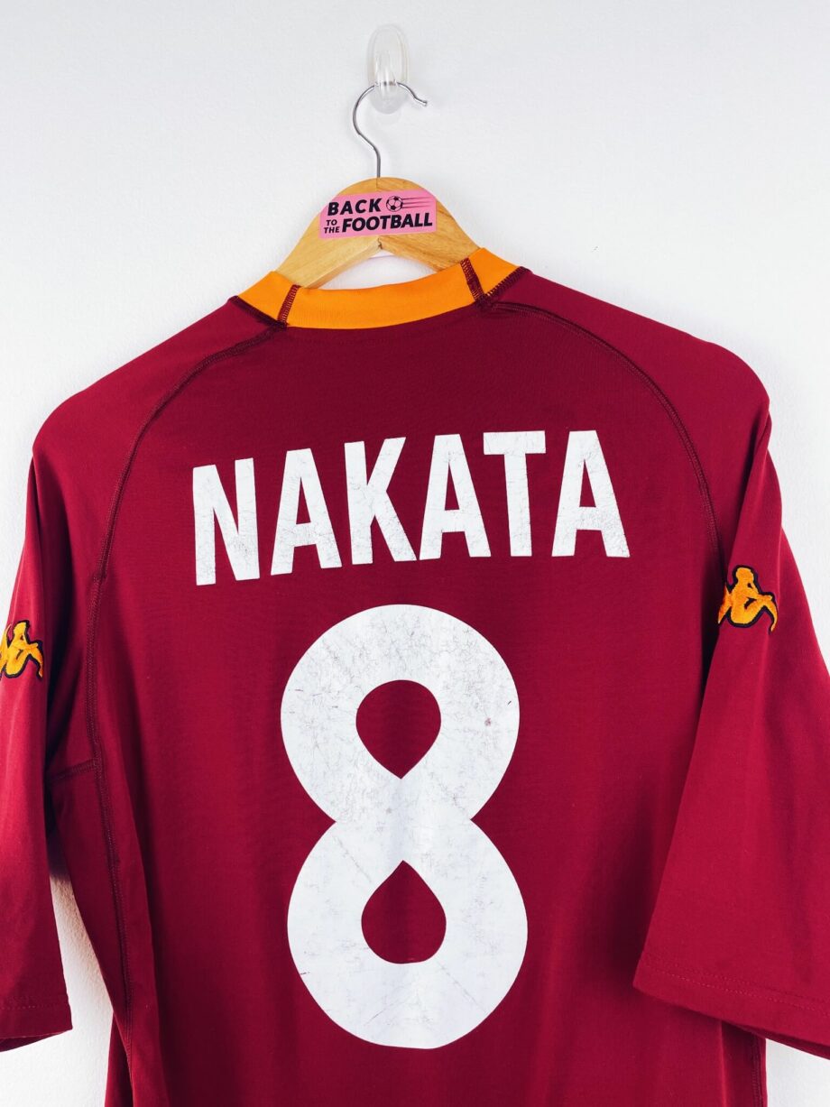 maillot vintage domicile AS Roma 2000/2001 floqué Nakata #8