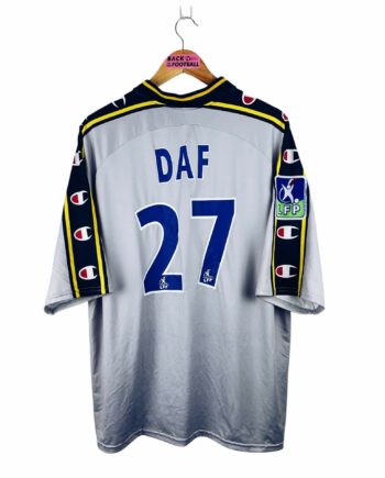 maillot vintage extérieur Sochaux 2002/2003 porté (match worn) ou préparé (match issue) pour DAF #27
