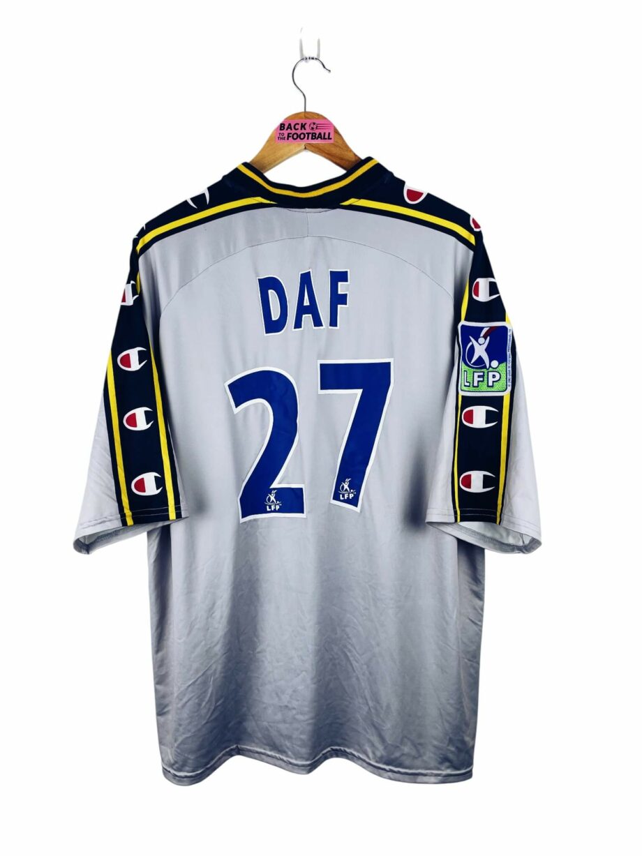 maillot vintage extérieur Sochaux 2002/2003 porté (match worn) ou préparé (match issue) pour DAF #27