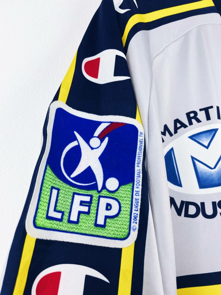maillot vintage extérieur Sochaux 2002/2003 porté (match worn) ou préparé (match issue) pour DAF #27