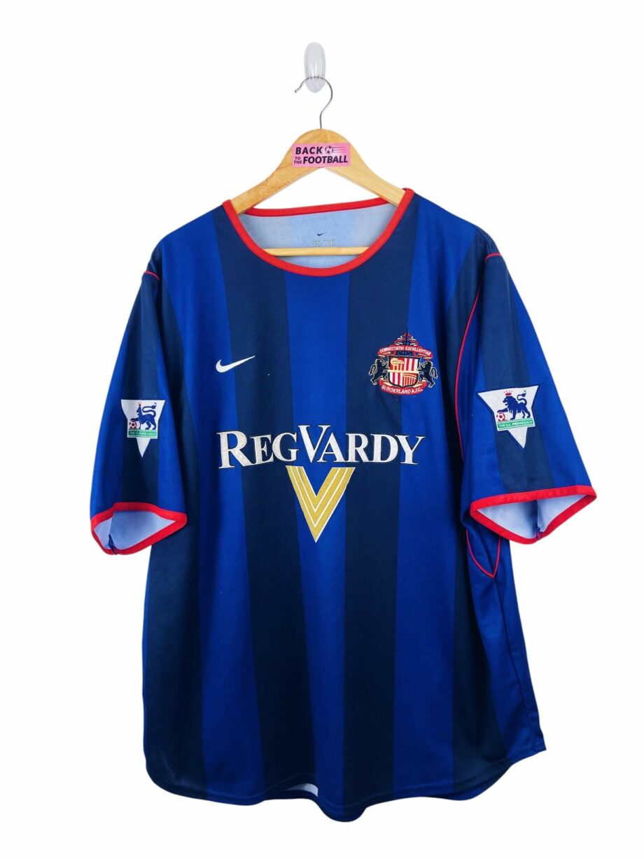 maillot vintage extérieur Sunderland 2001/2002 porté (match worn) ou préparé (match issue) pour Laslandes #7