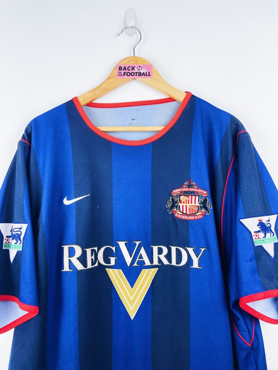 maillot vintage extérieur Sunderland 2001/2002 porté (match worn) ou préparé (match issue) pour Laslandes #7