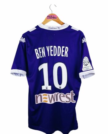 maillot vintage domicile Toulouse 2013/2014 porté (match worn) ou préparé (match issue) pour Ben Yedder #10