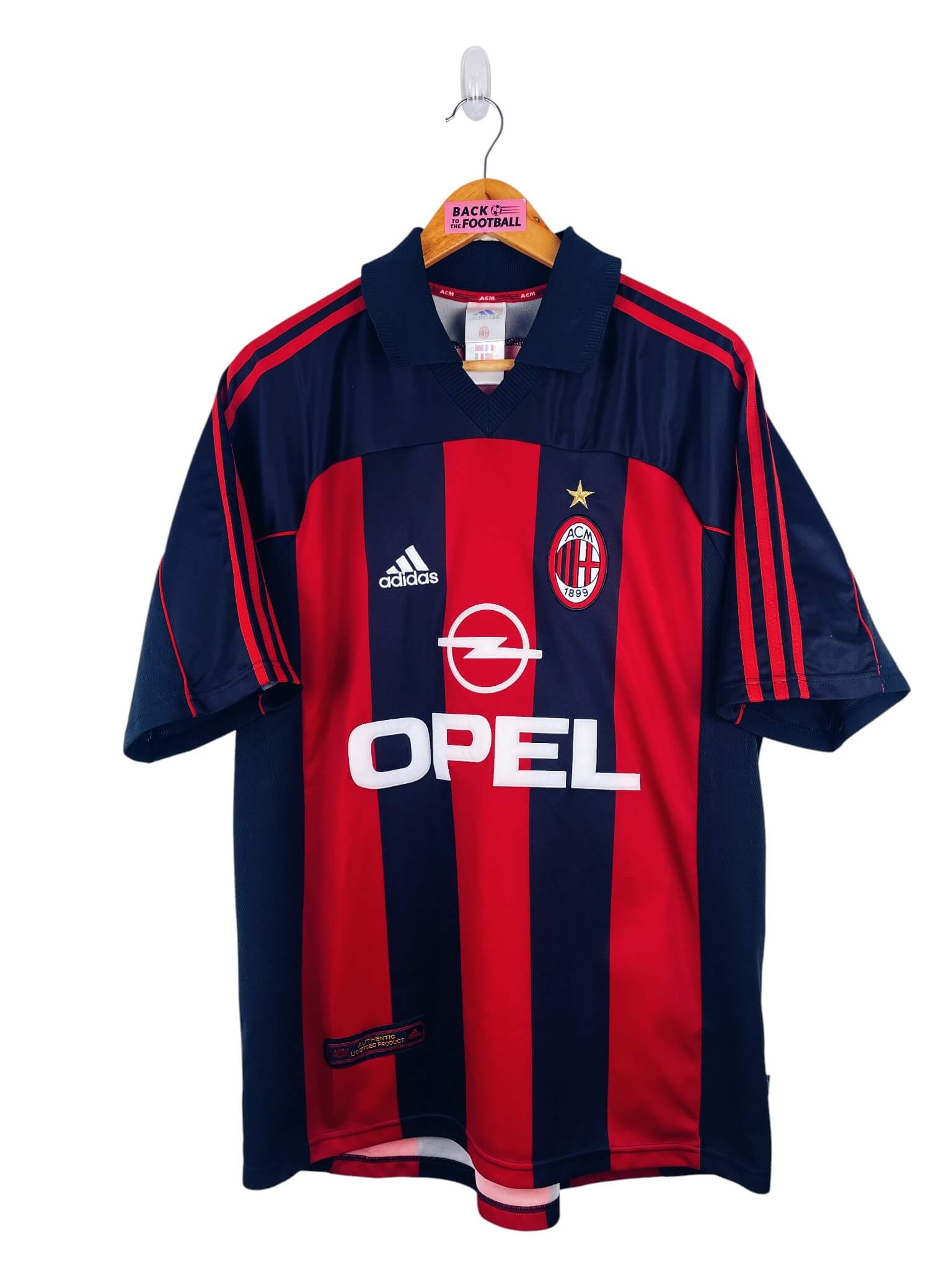 maillot vintage domicile AC Milan 2000/2002
