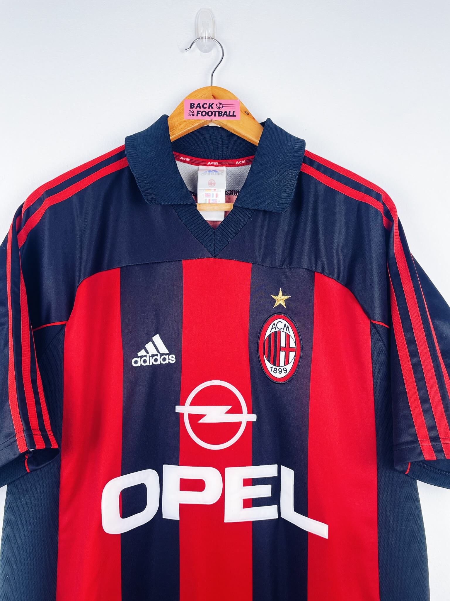 maillot vintage domicile AC Milan 2000/2002