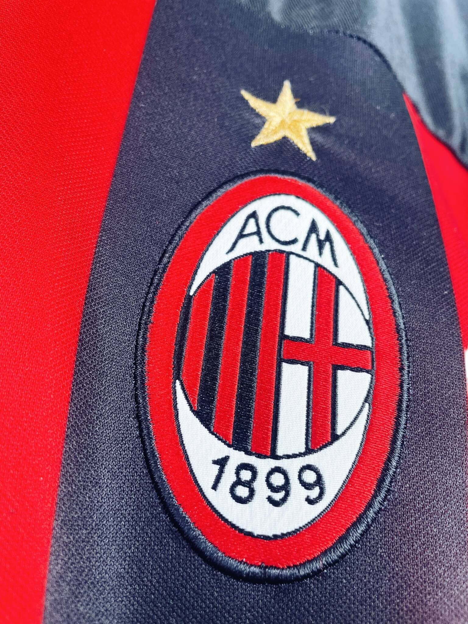 maillot vintage domicile AC Milan 2000/2002