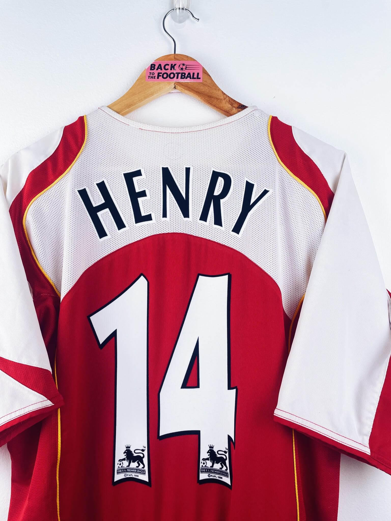 maillot vintage domicile Arsenal 2004/2005 floqué Henry #14