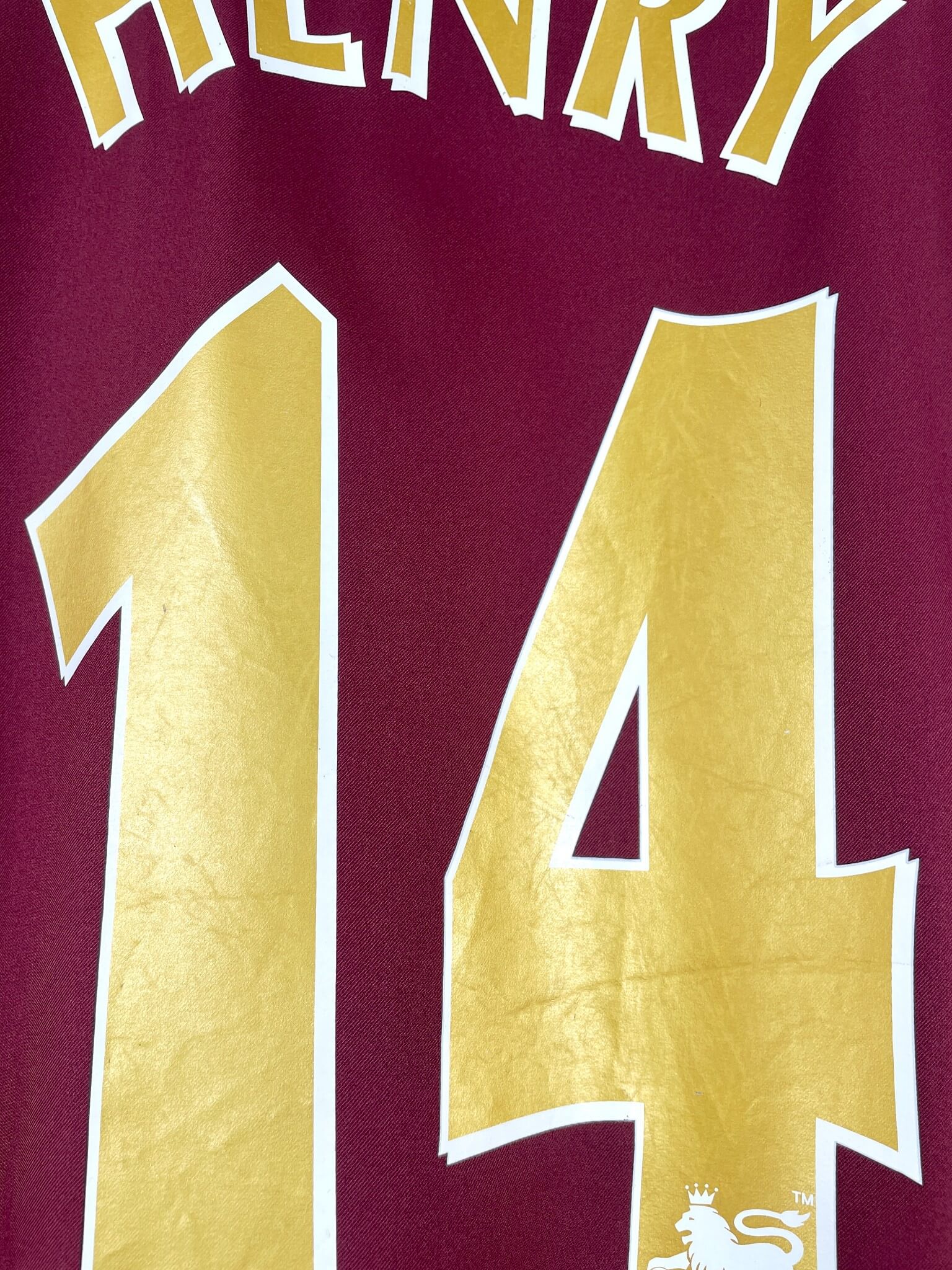 maillot vintage domicile Arsenal 2005/2006 manches longues floqué Henry #14