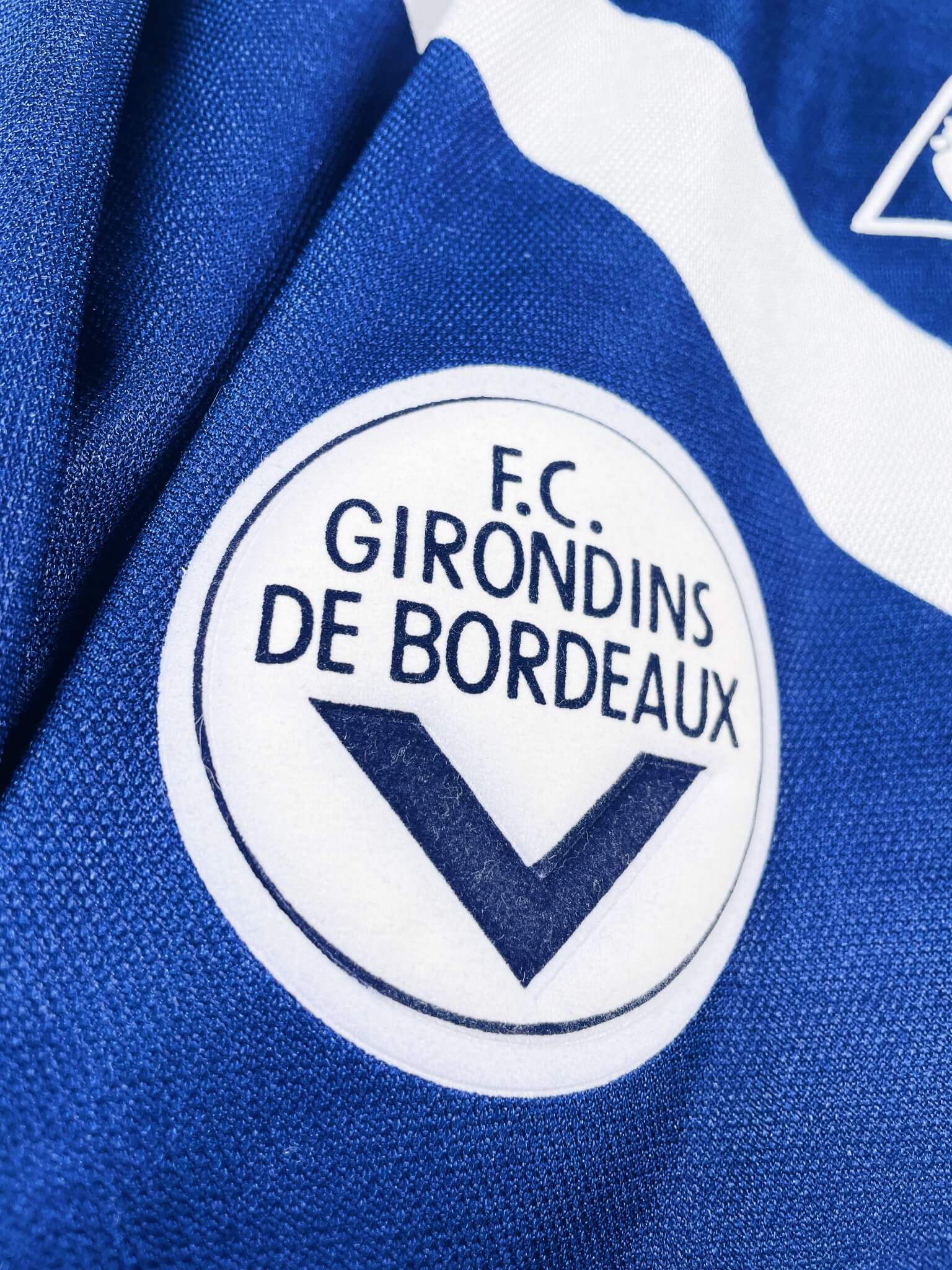 maillot vintage domicile Girondins de Bordeaux 1998/1999 manches longues porté (match worn) ou préparé (match issue) pour Grenet #14