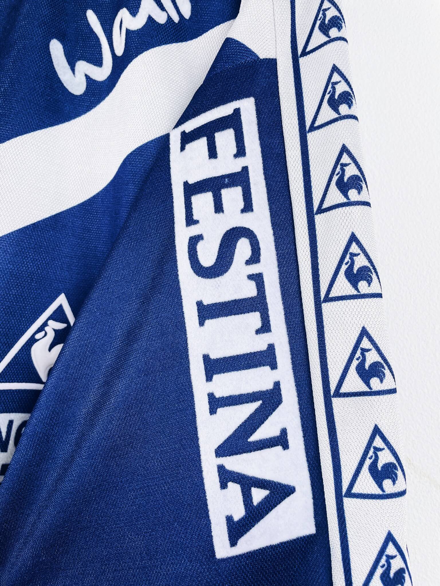 maillot vintage domicile Girondins de Bordeaux 1998/1999 manches longues porté (match worn) ou préparé (match issue) pour Grenet #14