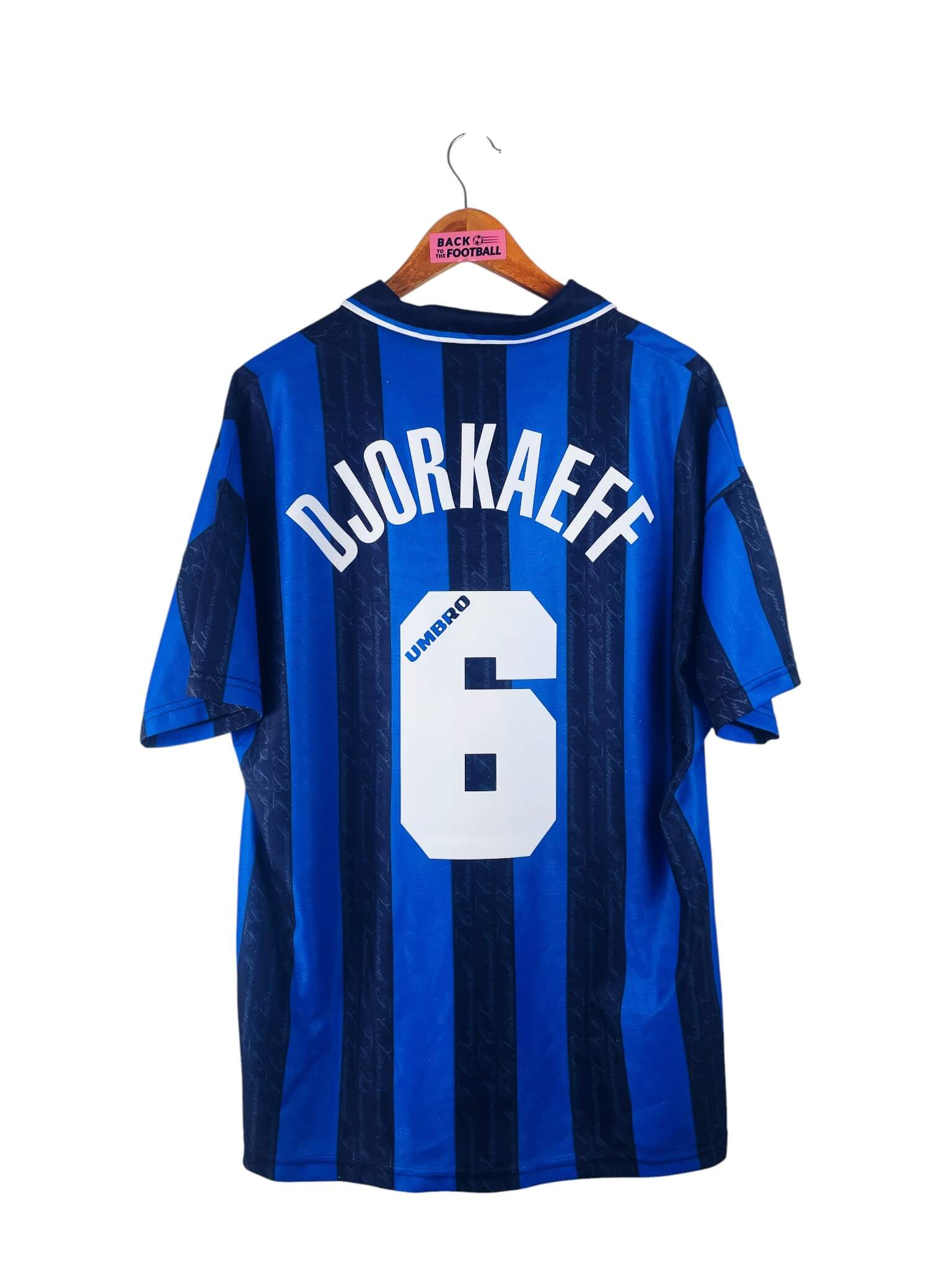 maillot vintage domicile Inter Milan 1996/1997 floqué Djorkaeff #6