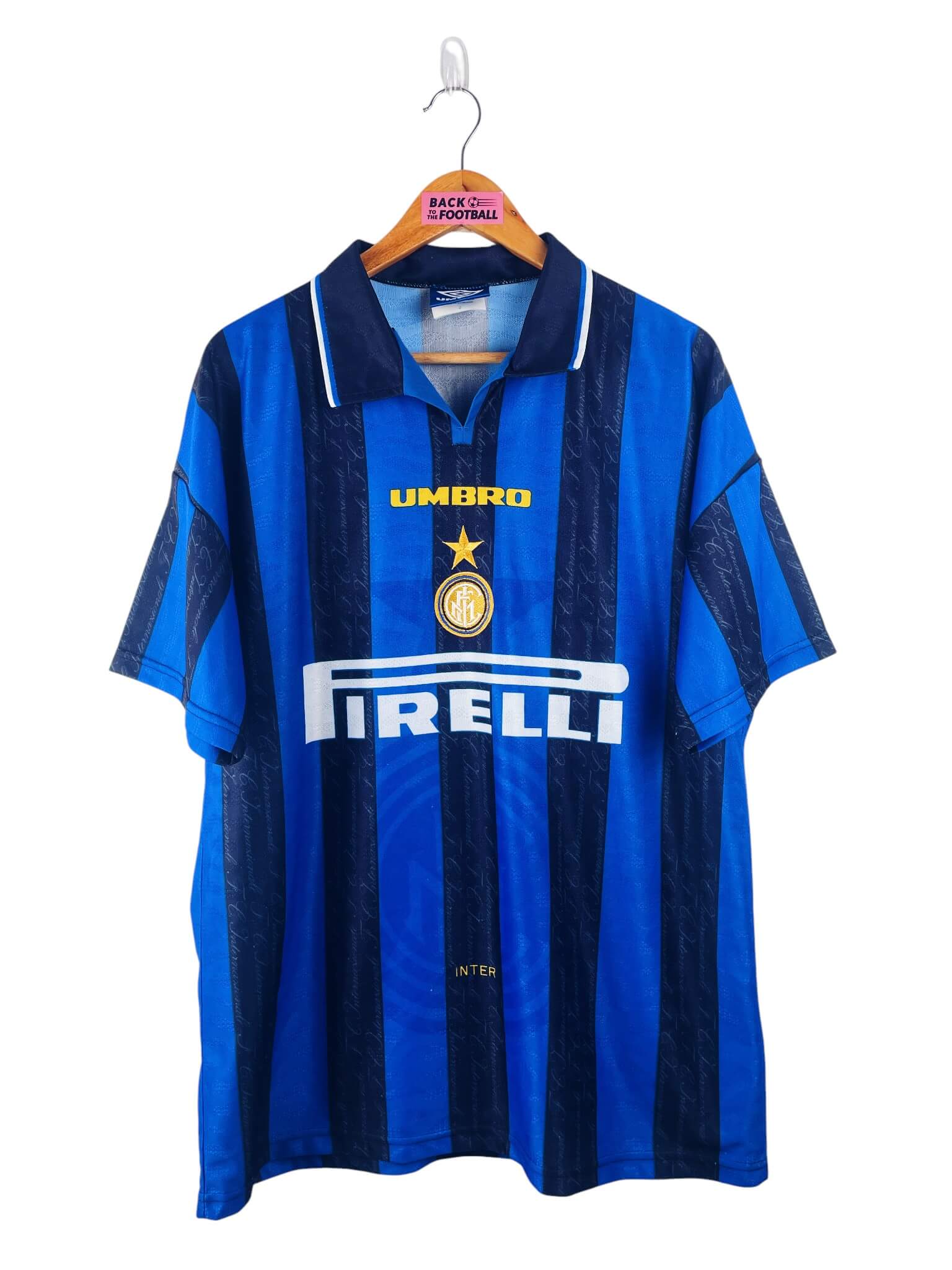 maillot vintage domicile Inter Milan 1996/1997 floqué Djorkaeff #6