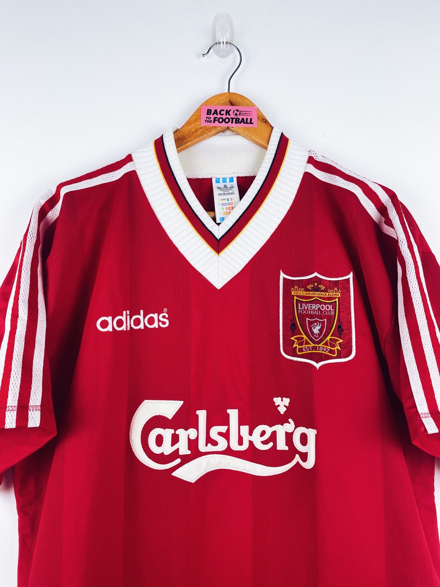 maillot vintage domicile Liverpool 1995/1996