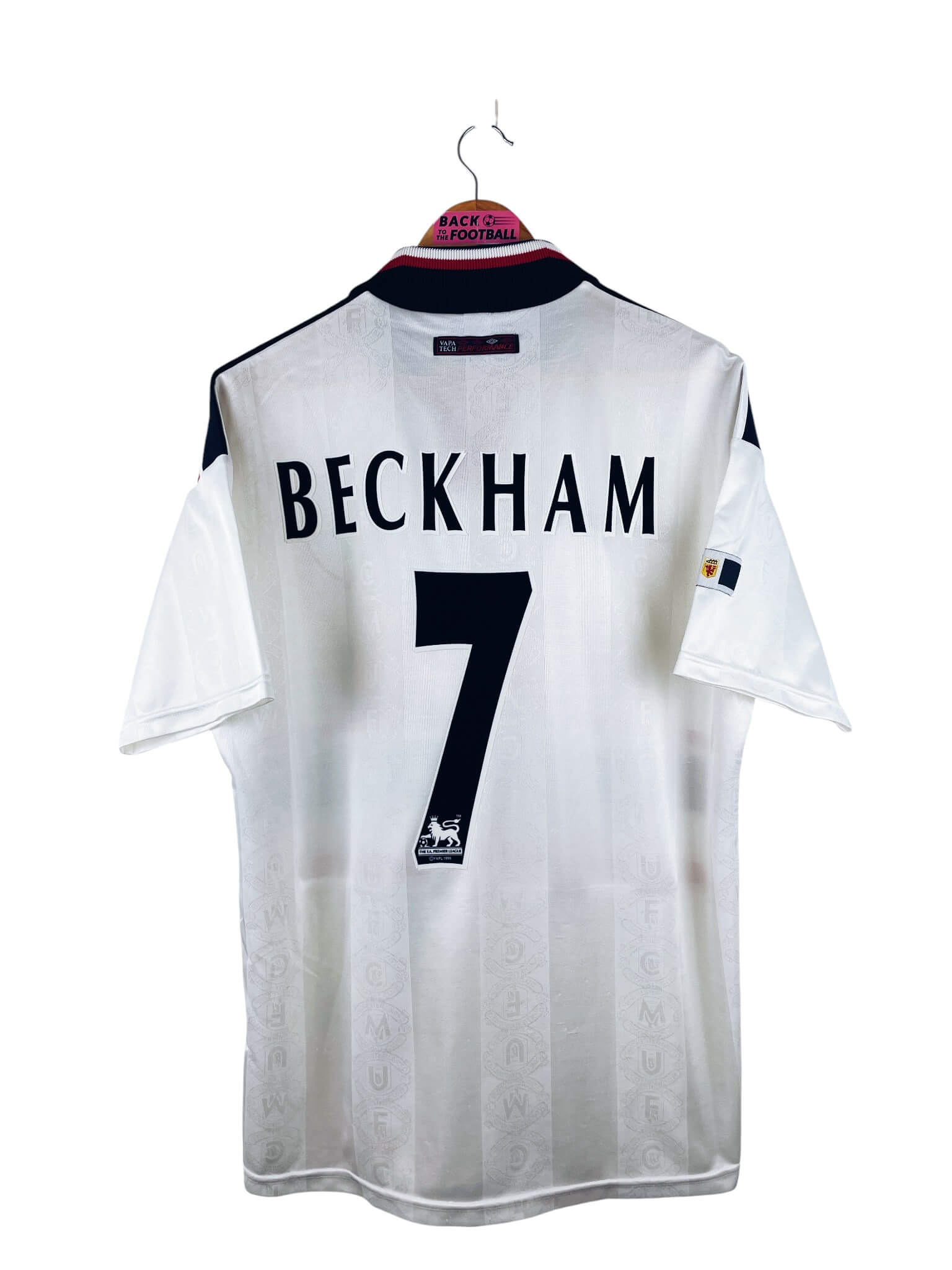 maillot vintage extérieur Manchester United 1997/1999 floqué Beckham #7