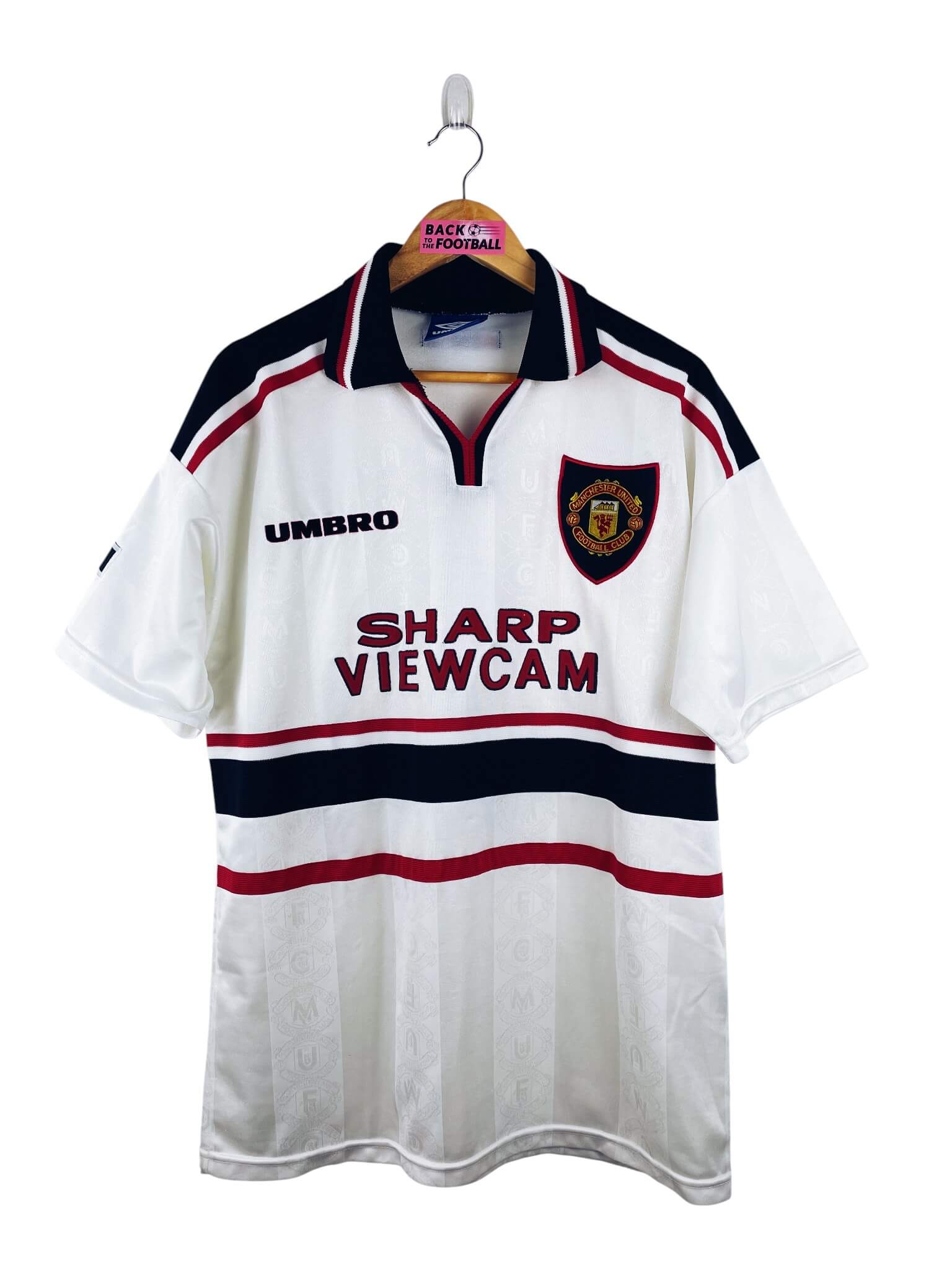 maillot vintage extérieur Manchester United 1997/1999 floqué Beckham #7