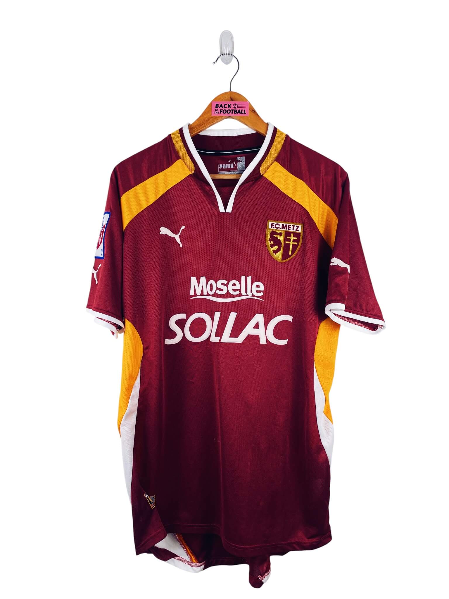 maillot vintage domicile FC Metz 2000/2001 porté (match worn) ou préparé (match issue) pour Toyes #14