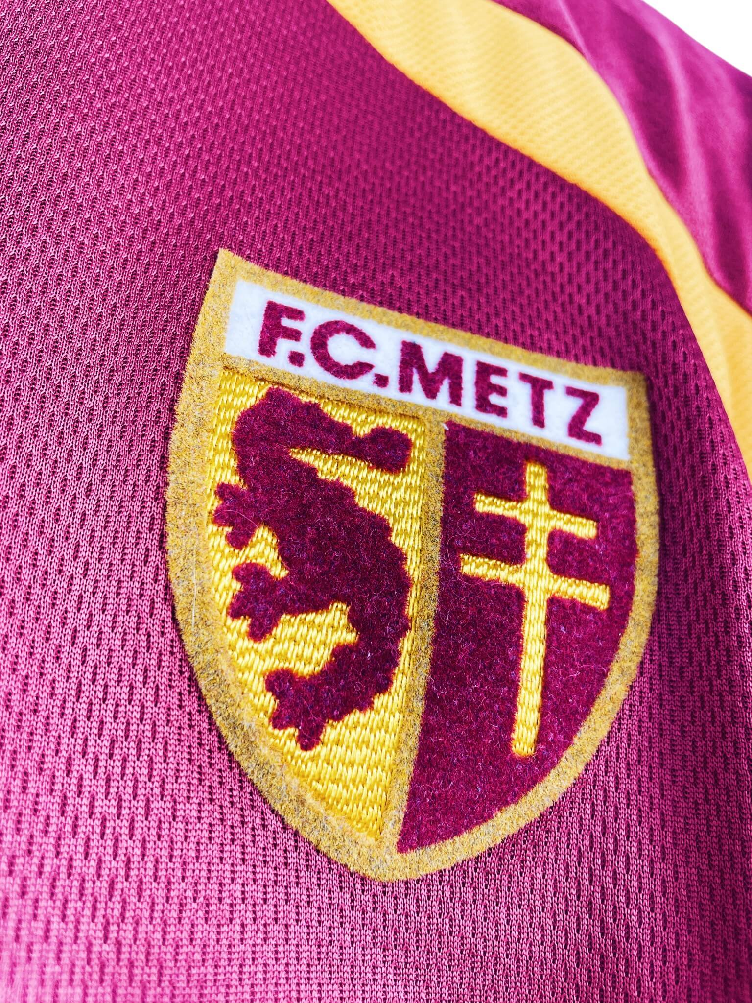 maillot vintage domicile FC Metz 2000/2001 porté (match worn) ou préparé (match issue) pour Toyes #14