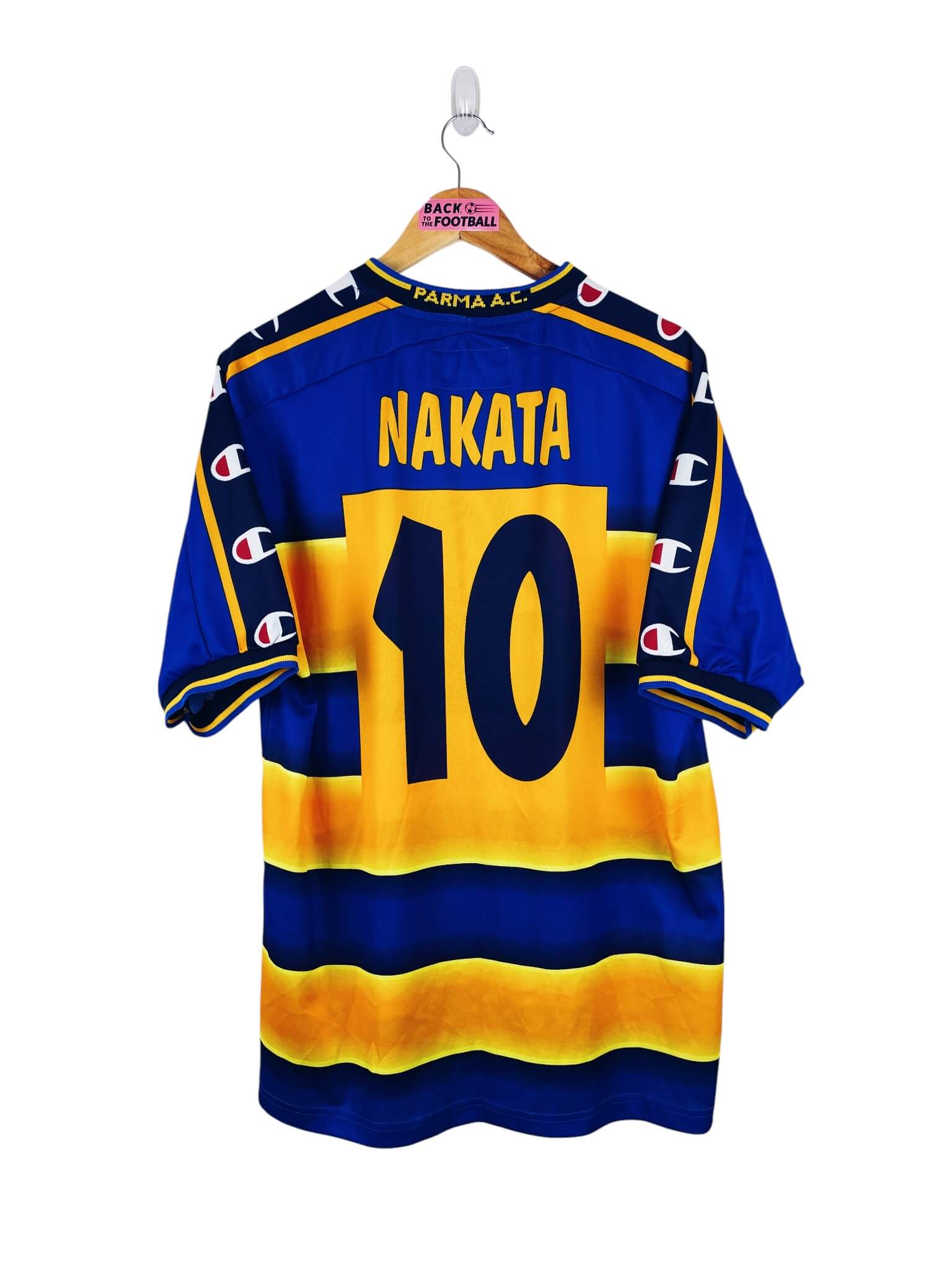 maillot vintage domicile Parma 2001/2002 floqué Nakata #10