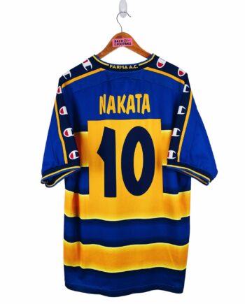 maillot vintage domicile Parme 2001/2002 floqué Nakata #10