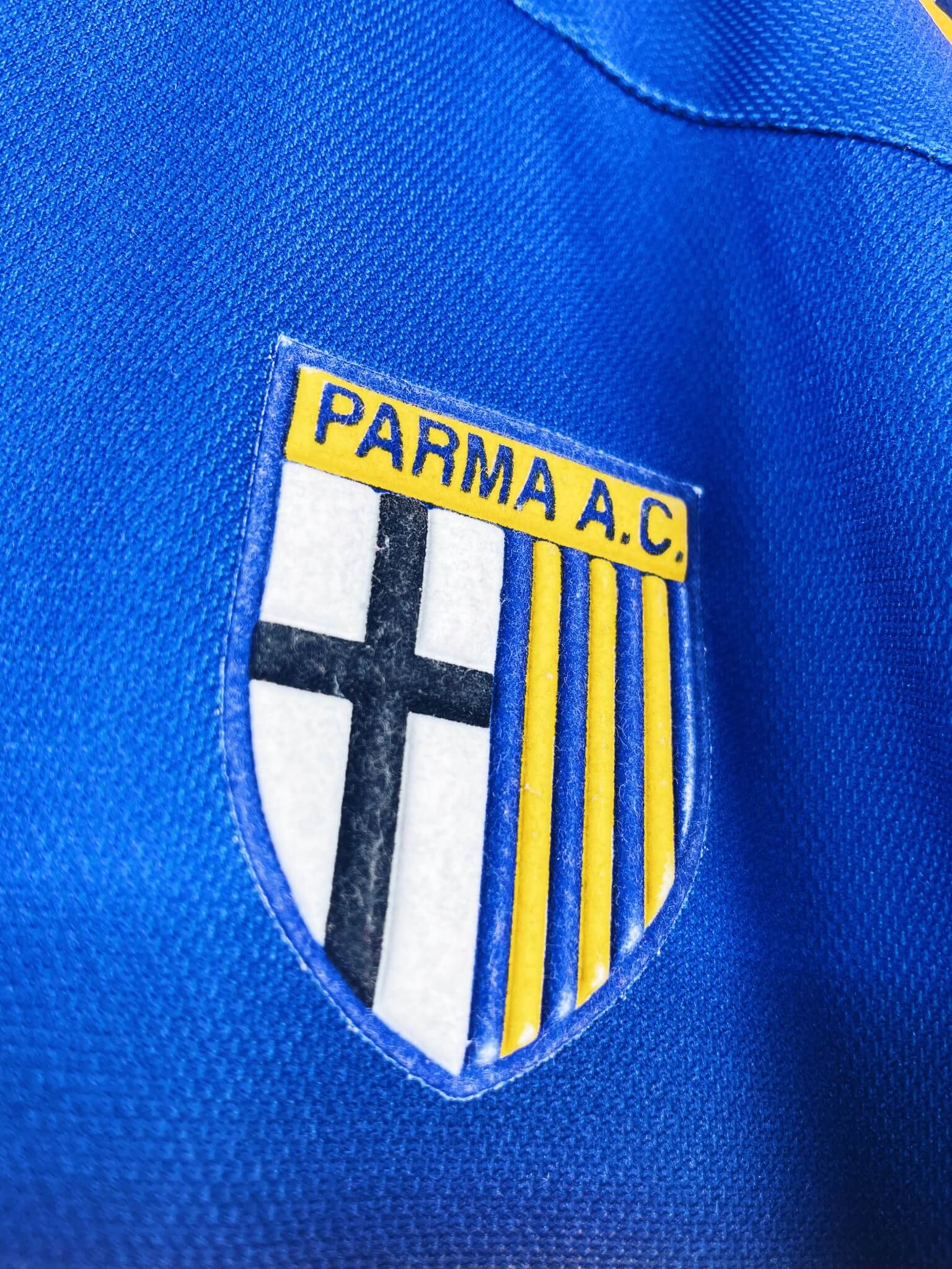 maillot vintage domicile Parme 2001/2002 floqué Nakata #10