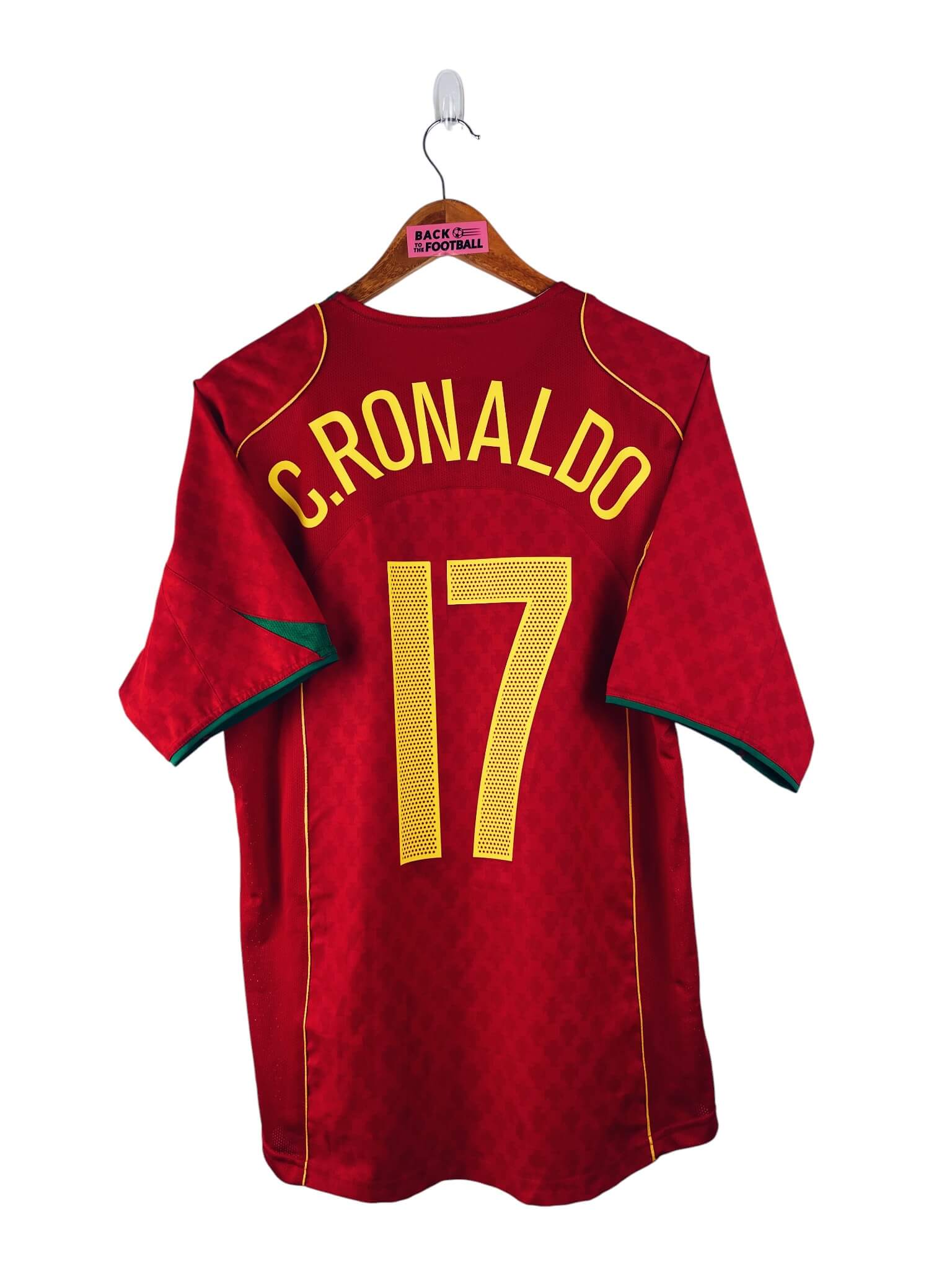maillot vintage domicile Portugal 2004 floqué C. Ronaldo #17