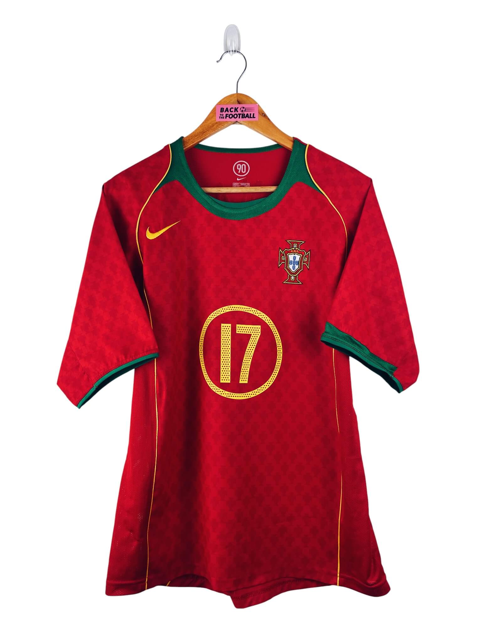 maillot vintage domicile Portugal 2004 floqué C. Ronaldo #17