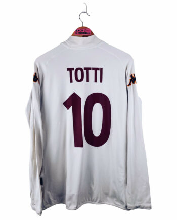 maillot vintage extérieur AS Roma 2002/2003 manches longues floqué Totti #10