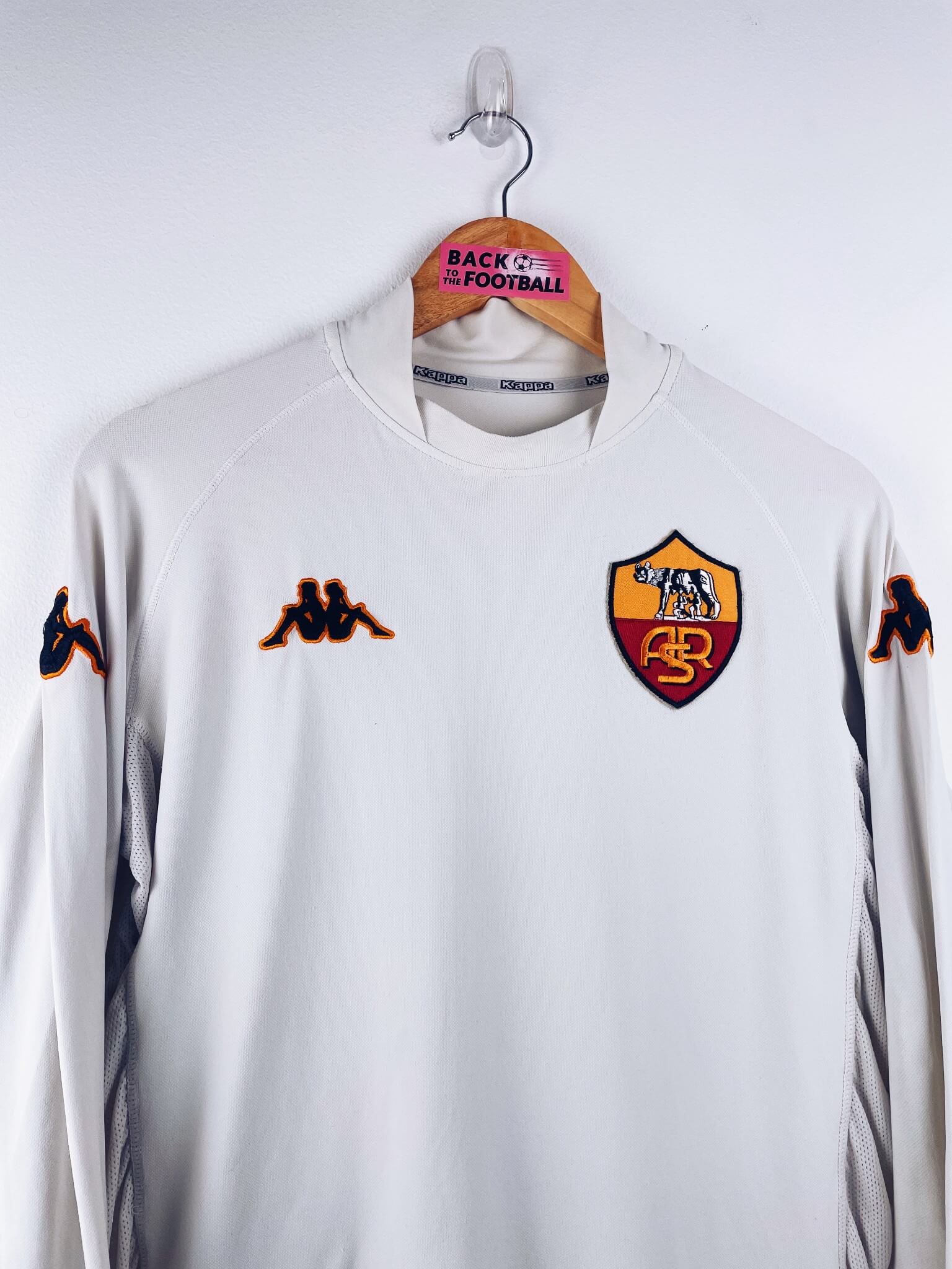 maillot vintage extérieur AS Roma 2002/2003 manches longues floqué Totti #10