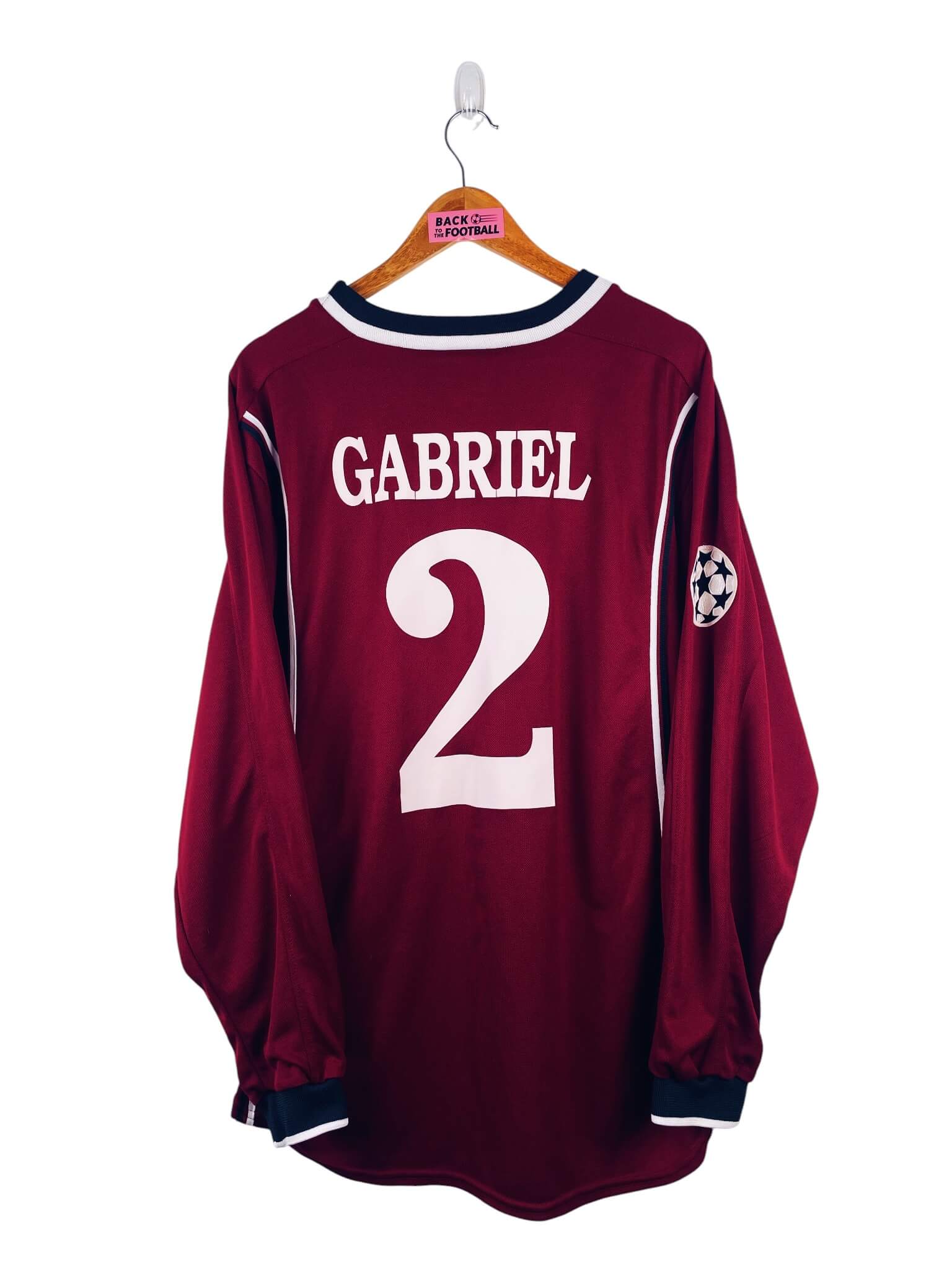 maillot vintage domicile Sparta Prague 1999/2000 porté (match worn) par Gabriel #2